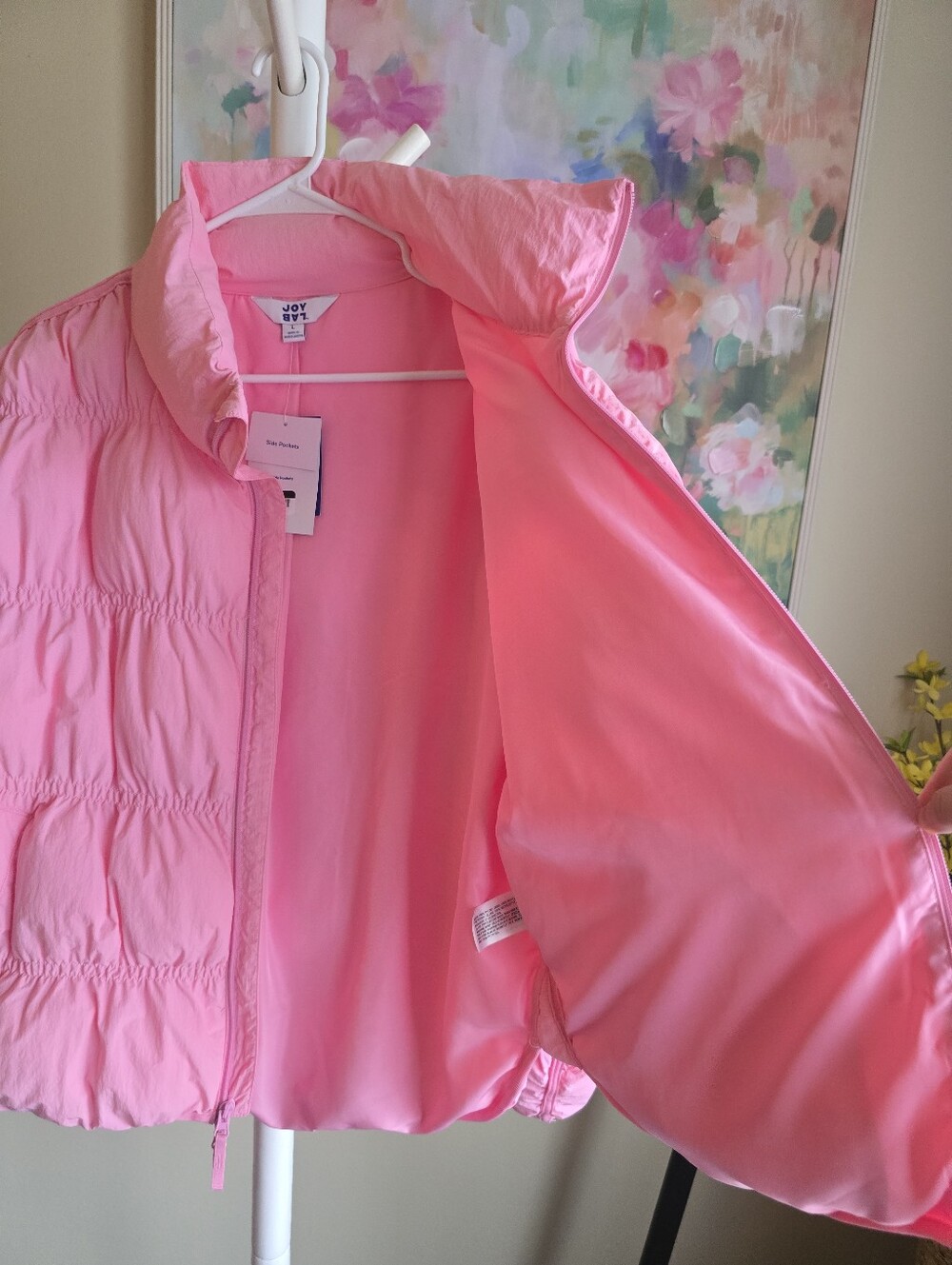 JoyLab Pink Oversized Puffer Jacket Coat Women’s Large NWT - Picture 9 of 13